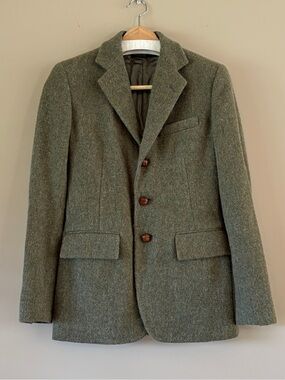 Vintage Polo Ralph Lauren Green Wool Tailored Blazer